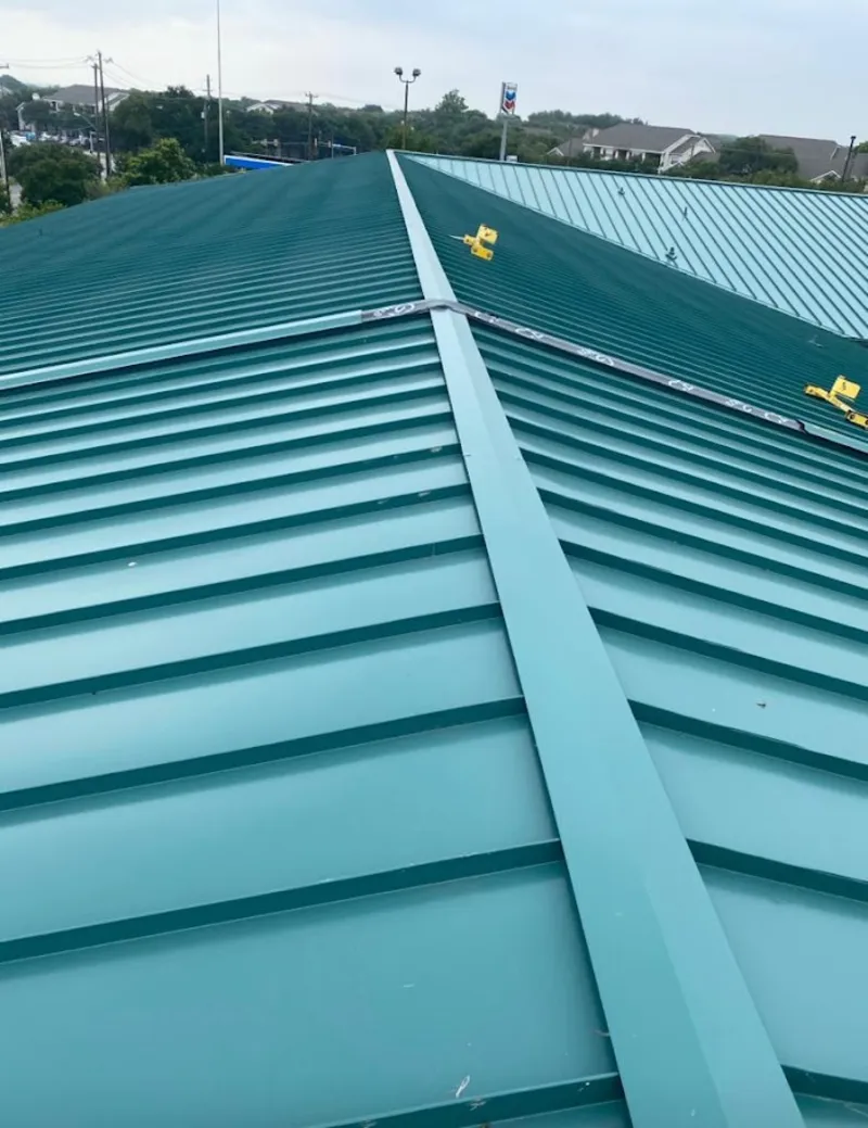Green commercial metal roof ridge and valley for Metal Roof Repair in Margate City